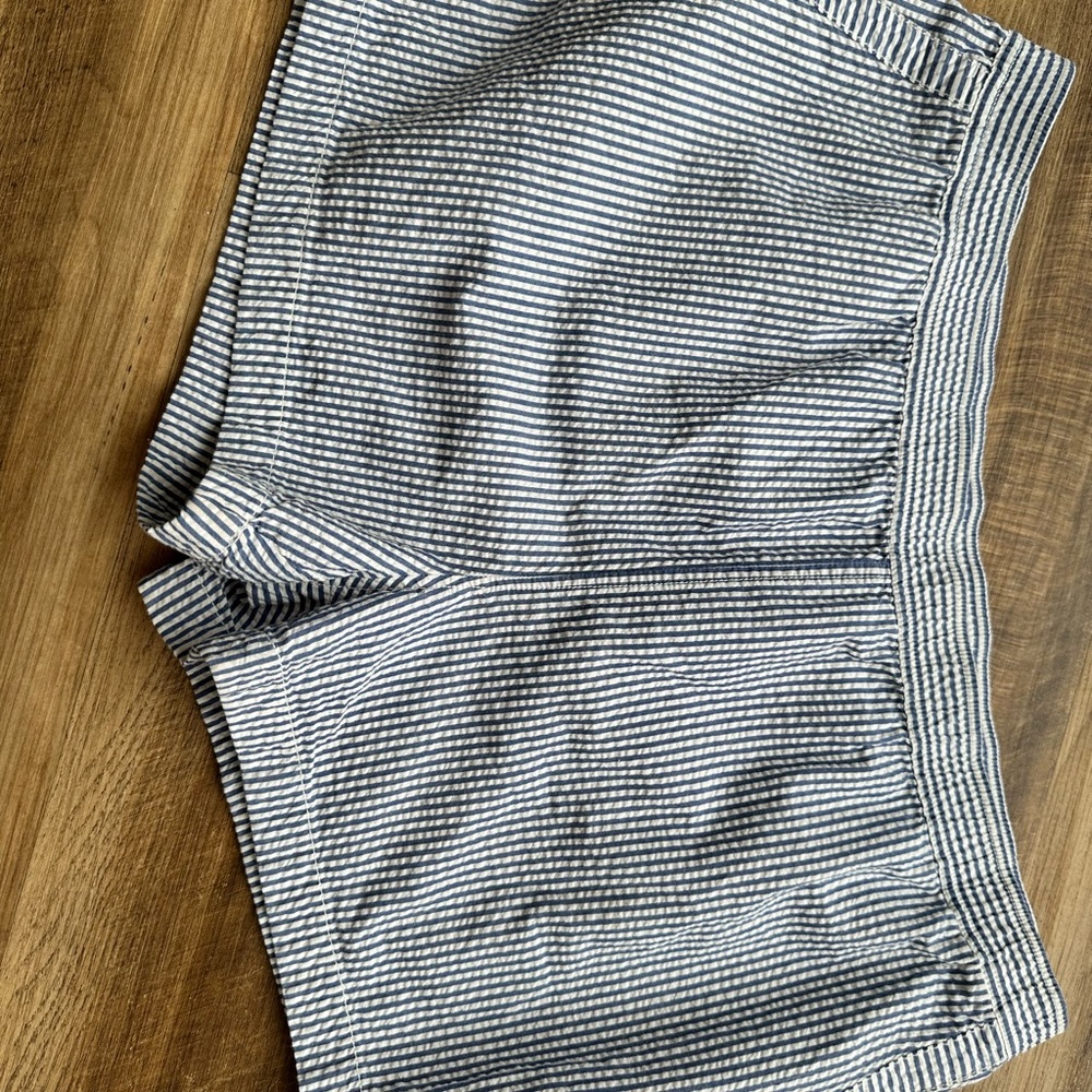 Striped Gray and White Shorts